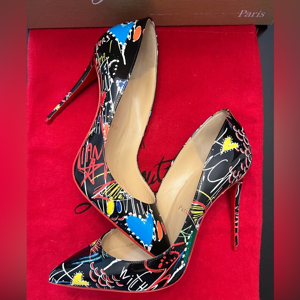 Louboutin Pigalle Follies patent pumps